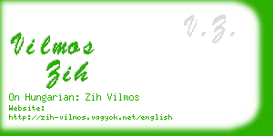 vilmos zih business card